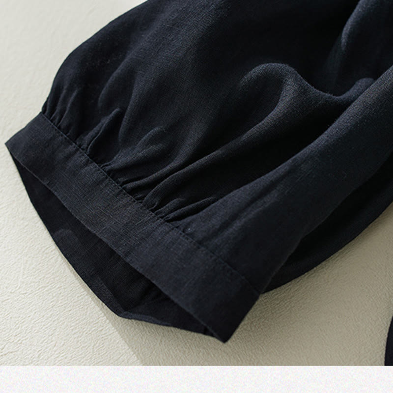 Buddha Stones Commute effen kleur harembroek met hoge Taille voor dames en Zakken - image 21