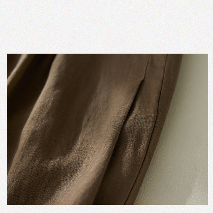 Buddha Stones Commute effen kleur harembroek met hoge Taille voor dames en Zakken - image 4