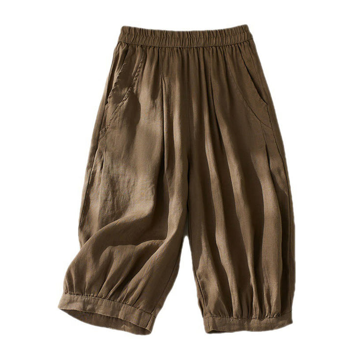Buddha Stones Commute effen kleur harembroek met hoge Taille voor dames en Zakken - image 7