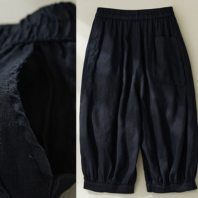 Buddha Stones Commute effen kleur harembroek met hoge Taille voor dames en Zakken - image 22