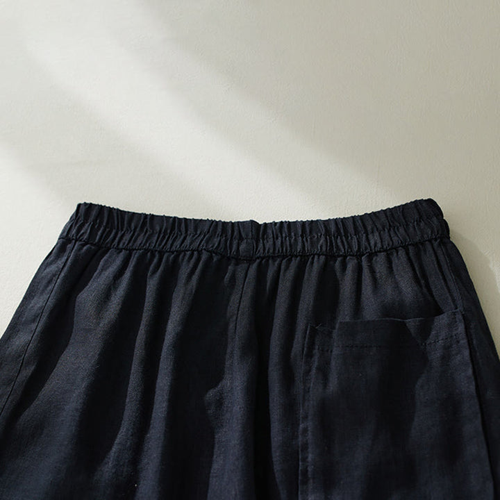 Buddha Stones Commute effen kleur harembroek met hoge Taille voor dames en Zakken - image 18