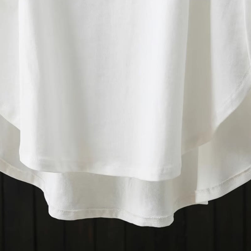 Buddha Stones Casual, losvallend, Ronde hals T-shirt met Korte mouw voor dames. - image 6