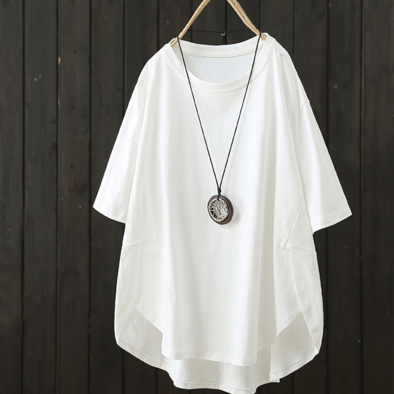 Buddha Stones Casual, losvallend, Ronde hals T-shirt met Korte mouw voor dames. - Wit - US14, UK/AU18, EU46 (2XL) - image 2