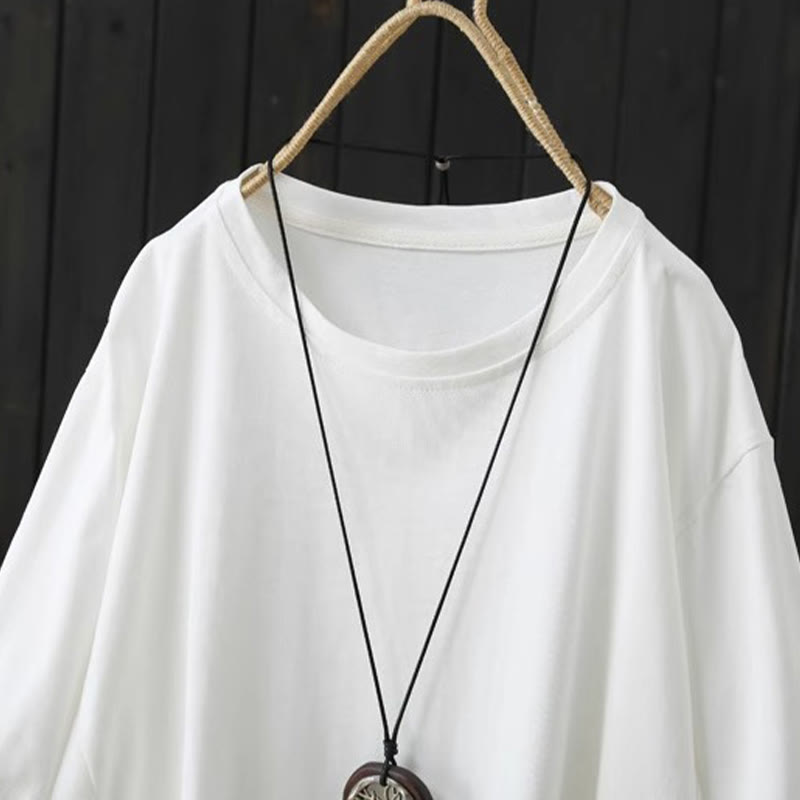 Buddha Stones Casual, losvallend, Ronde hals T-shirt met Korte mouw voor dames. - image 5