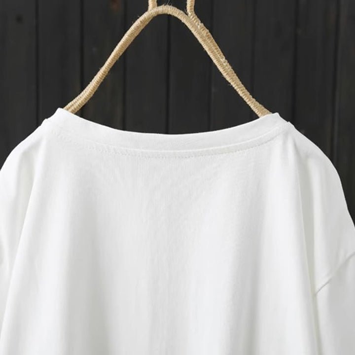 Buddha Stones Casual, losvallend, Ronde hals T-shirt met Korte mouw voor dames. - image 4