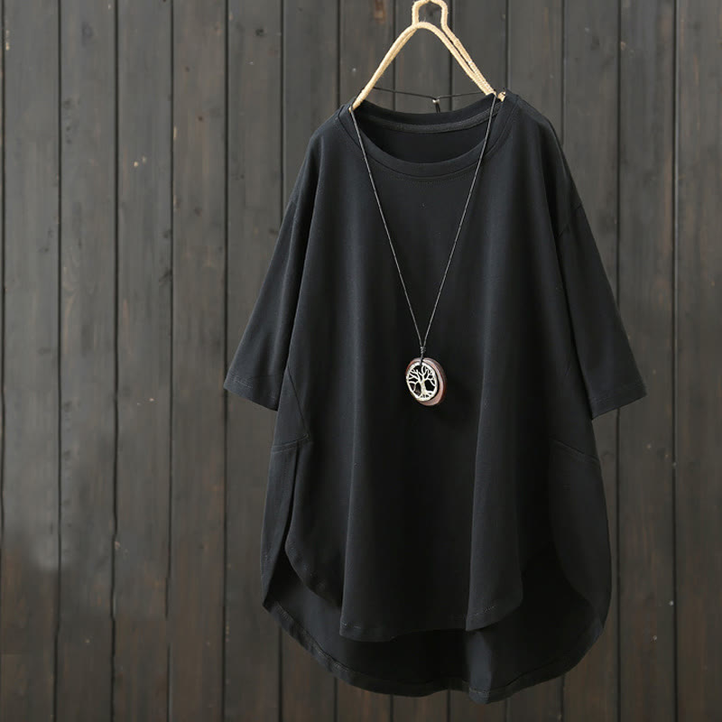 Buddha Stones Casual, losvallend, Ronde hals T-shirt met Korte mouw voor dames. - Zwart - US14, UK/AU18, EU46 (2XL) - image 13