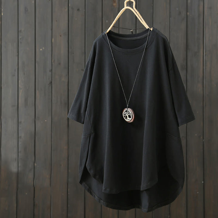 Buddha Stones Casual, losvallend, Ronde hals T-shirt met Korte mouw voor dames. - Zwart - US14, UK/AU18, EU46 (2XL) - image 13