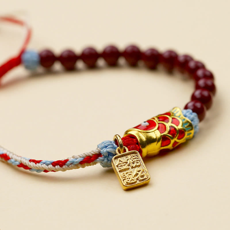 Buddha Stones Geluksarmband met cinnaberkralen en koi- Armband - image 7