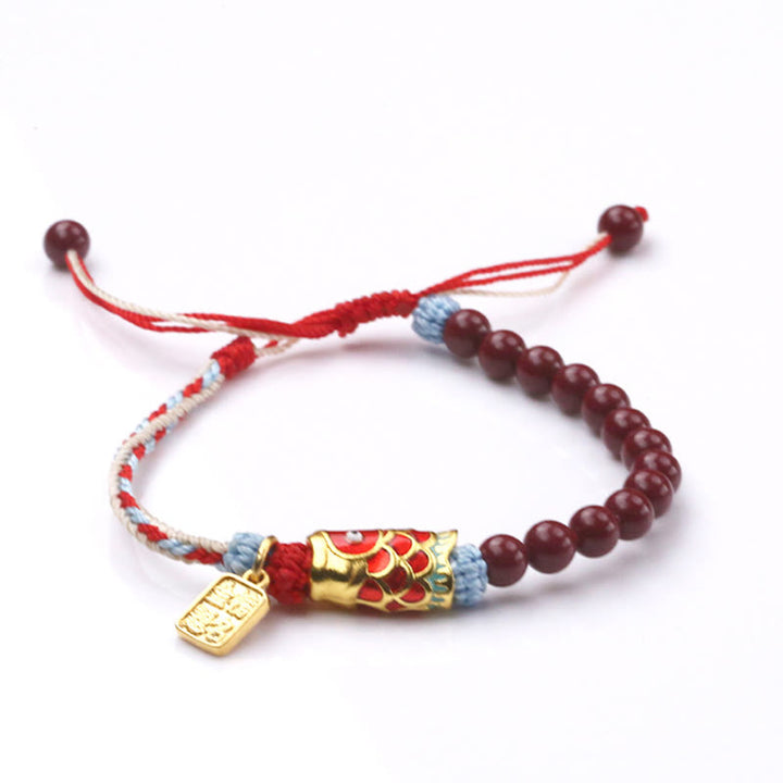 Buddha Stones Geluksarmband met cinnaberkralen en koi- Armband - image 9