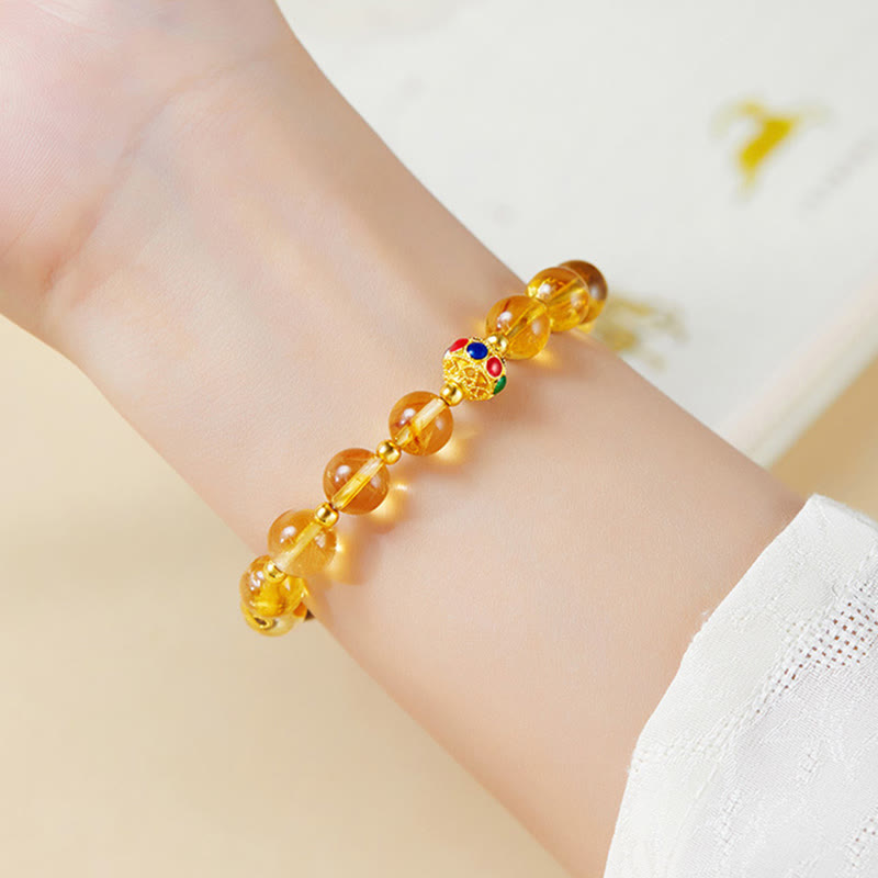Buddha Stones 925 Sterling Zilveren Fu Karakter Citrien Tijgeroog Armband - image 9