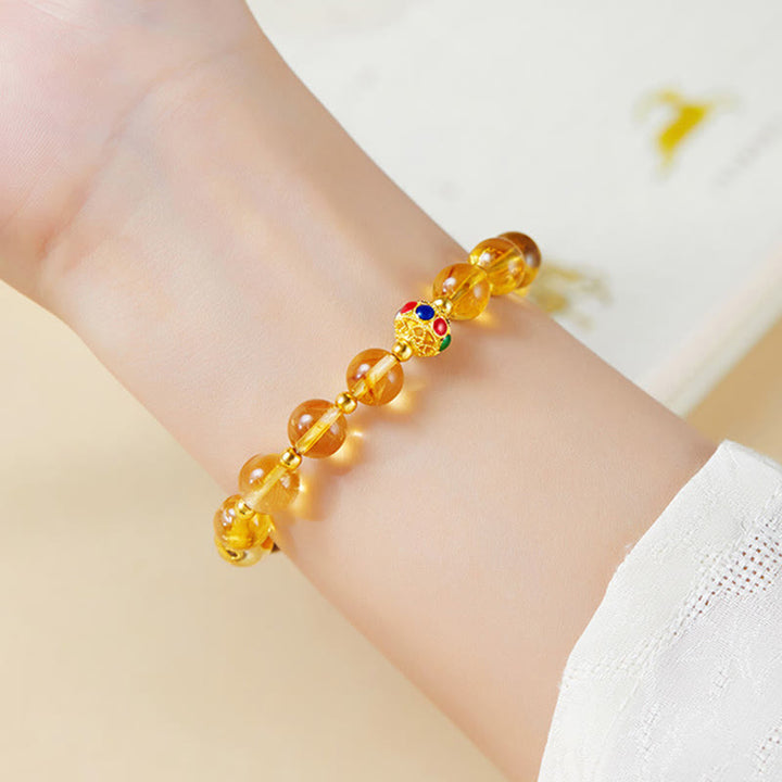 Buddha Stones 925 Sterling Zilveren Fu Karakter Citrien Tijgeroog Armband - image 9