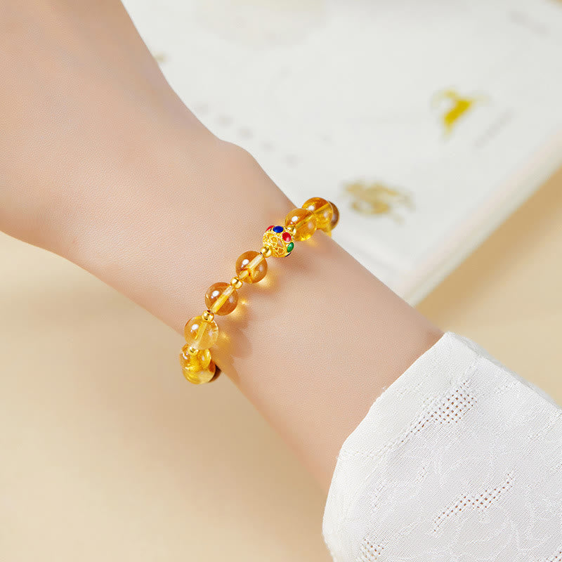Buddha Stones 925 Sterling Zilveren Fu Karakter Citrien Tijgeroog Armband - image 10