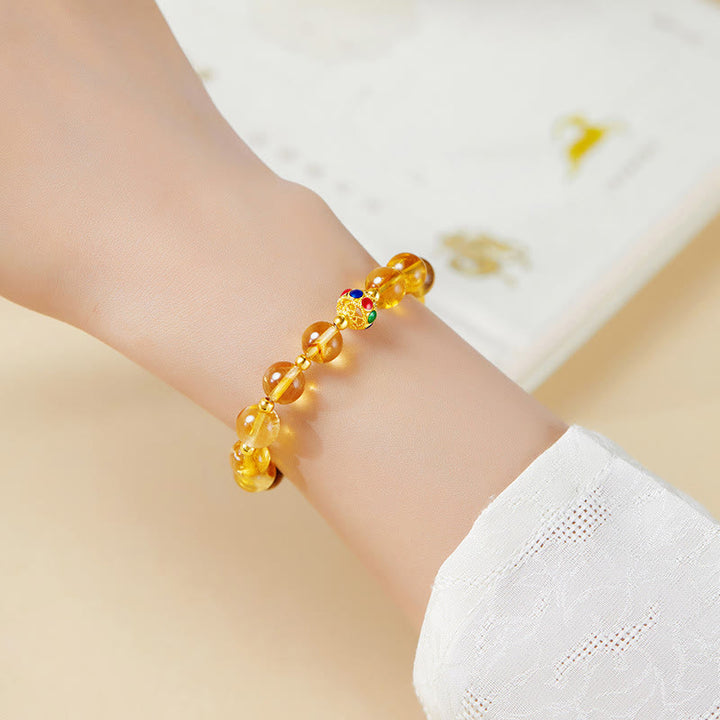 Buddha Stones 925 Sterling Zilveren Fu Karakter Citrien Tijgeroog Armband - image 10