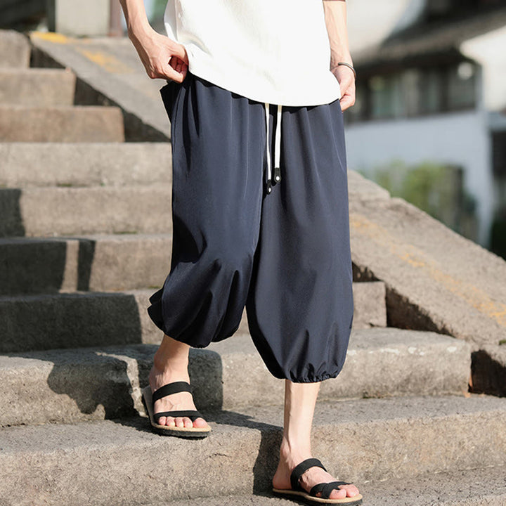 Buddha Stones Stevige heren Cropped broek met Zakken. - image 3