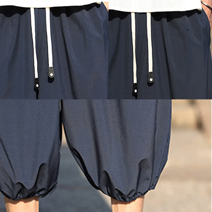Buddha Stones Stevige heren Cropped broek met Zakken. - image 8