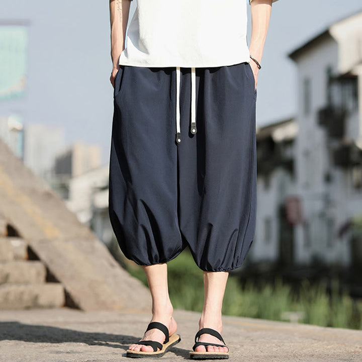 Buddha Stones Stevige heren Cropped broek met Zakken. - image 5