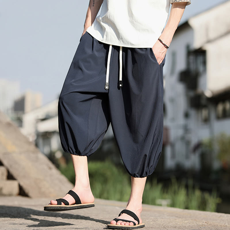 Buddha Stones Stevige heren Cropped broek met Zakken. - image 7