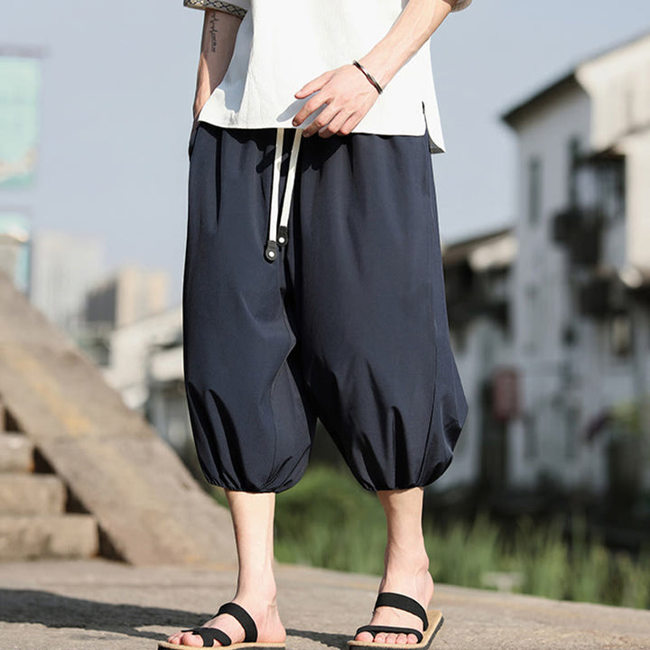 Buddha Stones Stevige heren Cropped broek met Zakken. - image 6