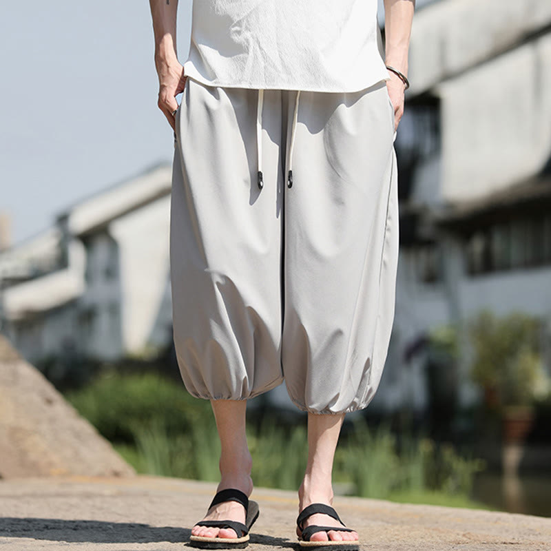 Buddha Stones Stevige heren Cropped broek met Zakken. - image 14