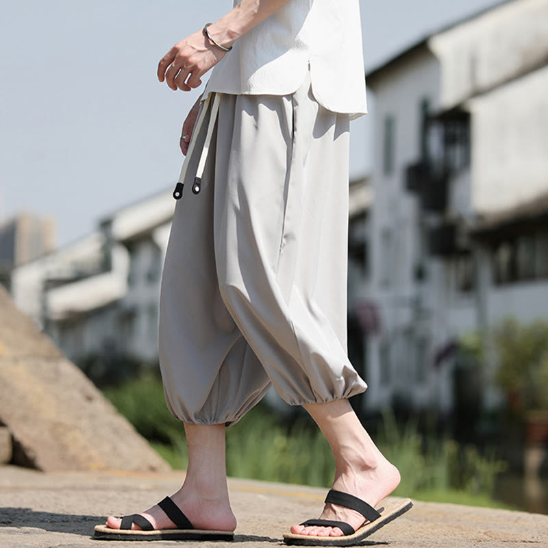 Buddha Stones Stevige heren Cropped broek met Zakken. - image 11