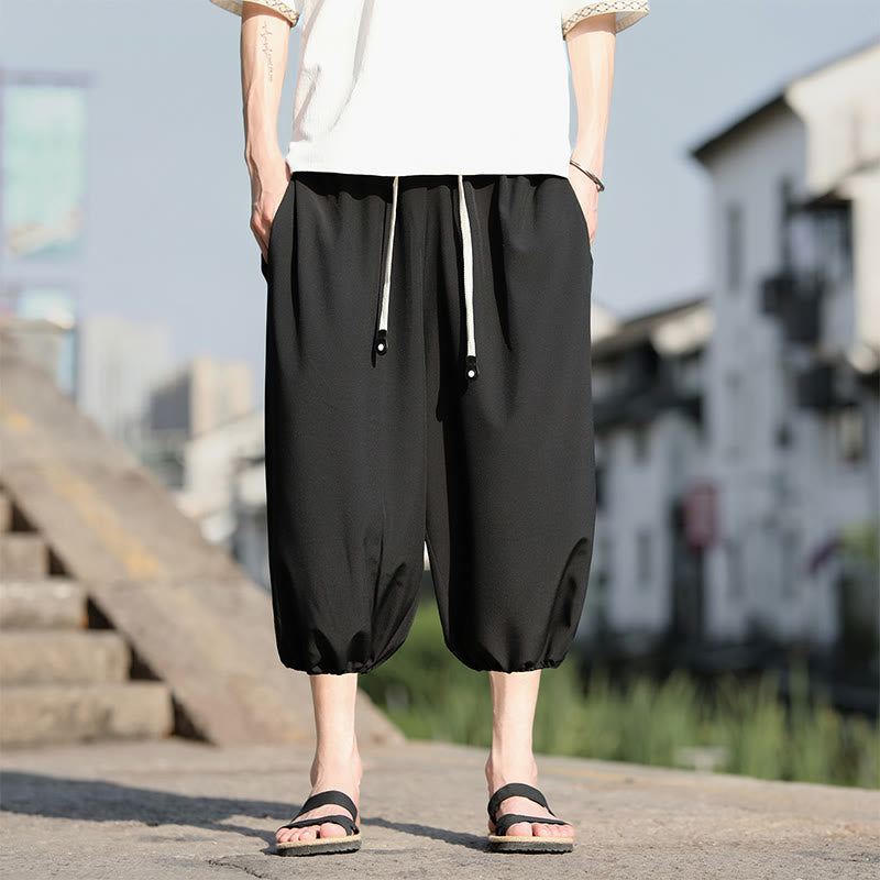 Buddha Stones Stevige heren Cropped broek met Zakken. - Zwart - US/UK/AU46, EU56 (5XL) - image 16