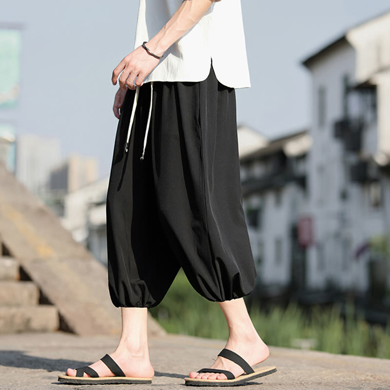 Buddha Stones Stevige heren Cropped broek met Zakken. - image 18