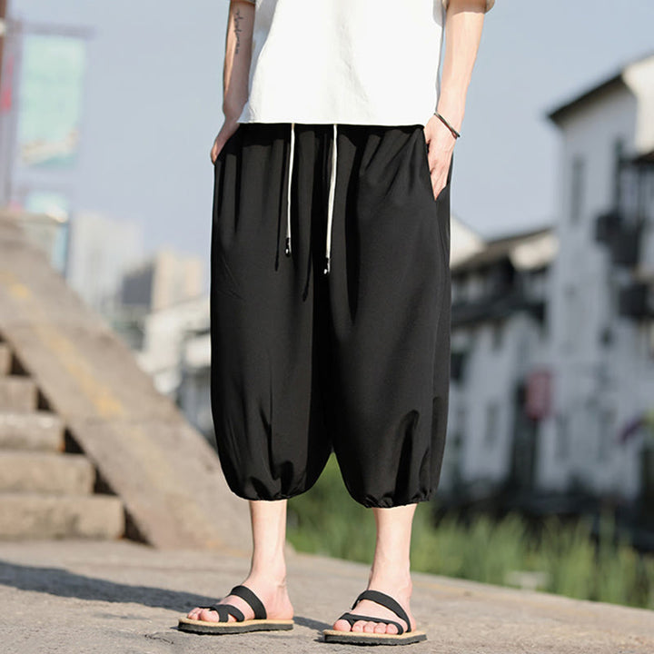 Buddha Stones Stevige heren Cropped broek met Zakken. - image 19