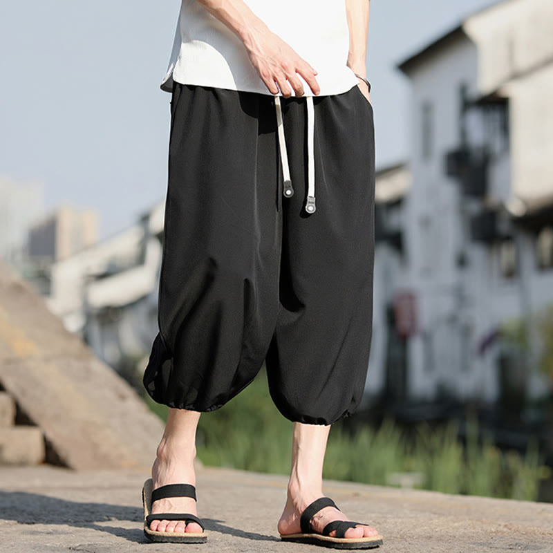 Buddha Stones Stevige heren Cropped broek met Zakken. - image 17