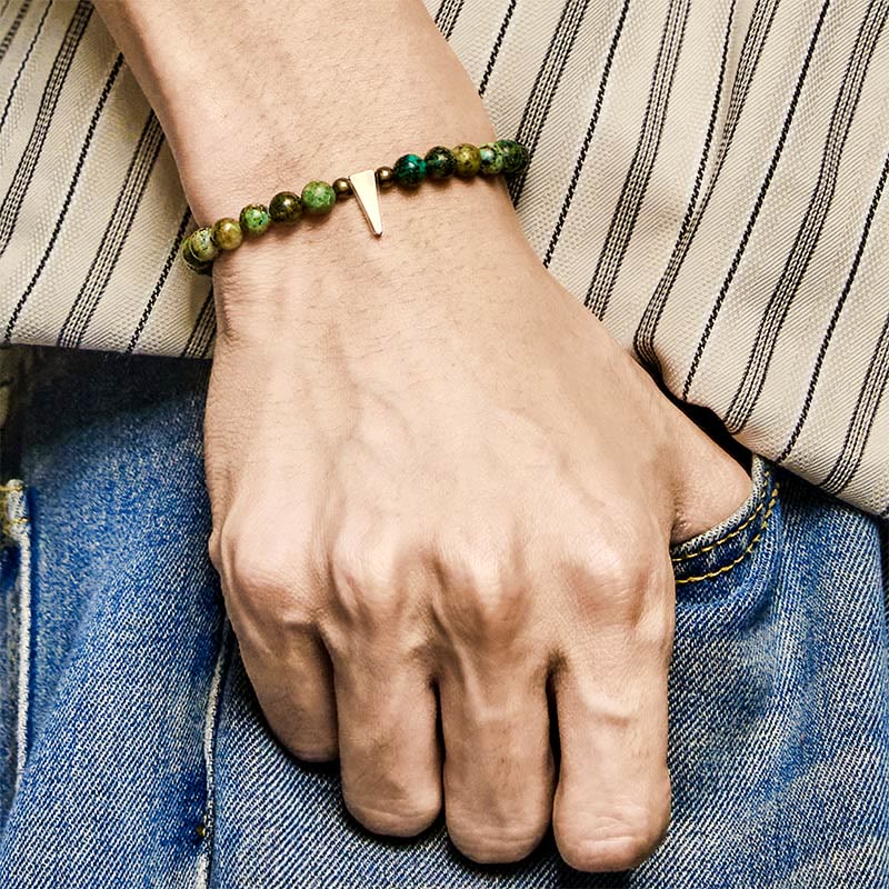 Buddha Stones Vintage, verweerde design turquoise koperen Armband - image 4