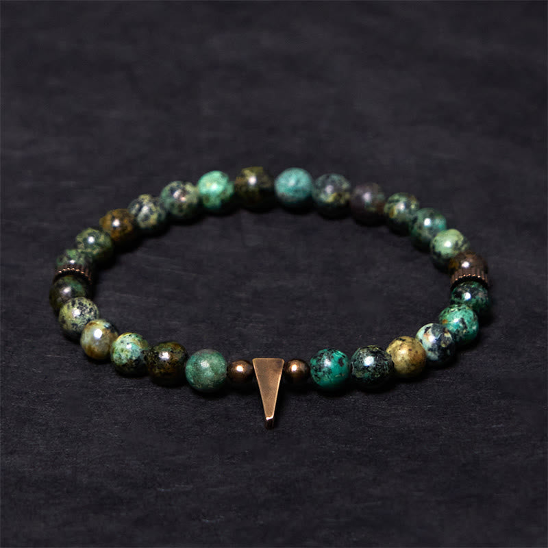 Buddha Stones Vintage, verweerde design turquoise koperen Armband - image 2