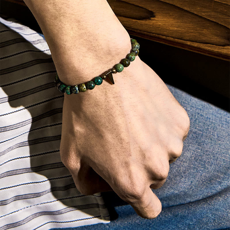 Buddha Stones Vintage, verweerde design turquoise koperen Armband - image 3