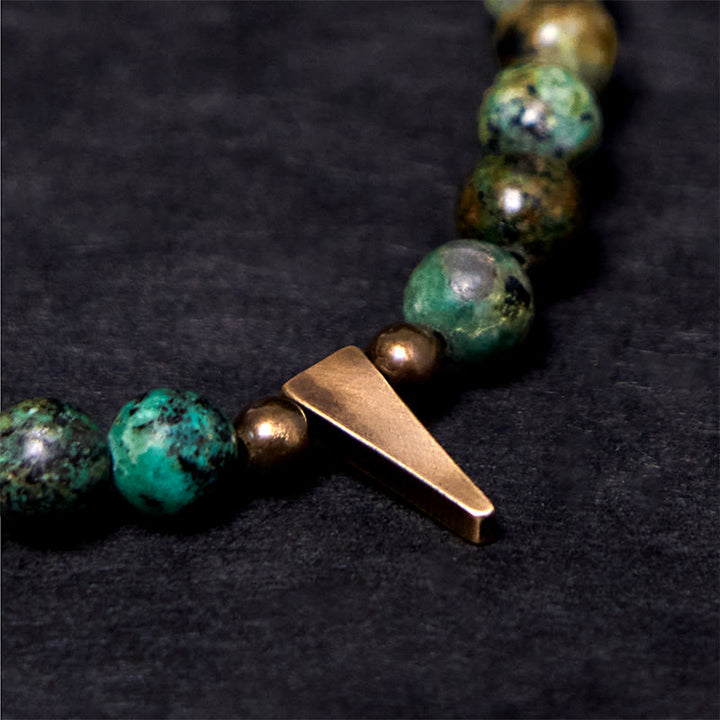 Buddha Stones Vintage, verweerde design turquoise koperen Armband - image 6