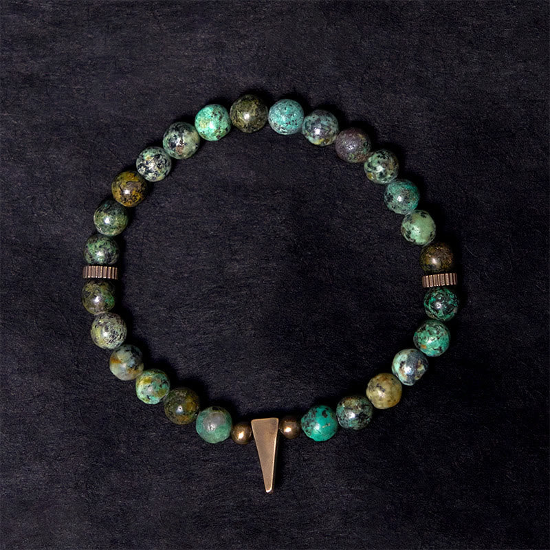 Buddha Stones Vintage, verweerde design turquoise koperen Armband - image 1