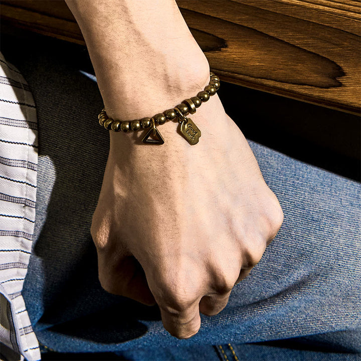 Buddha Stones Retro Armband van puur koper en messing - image 4