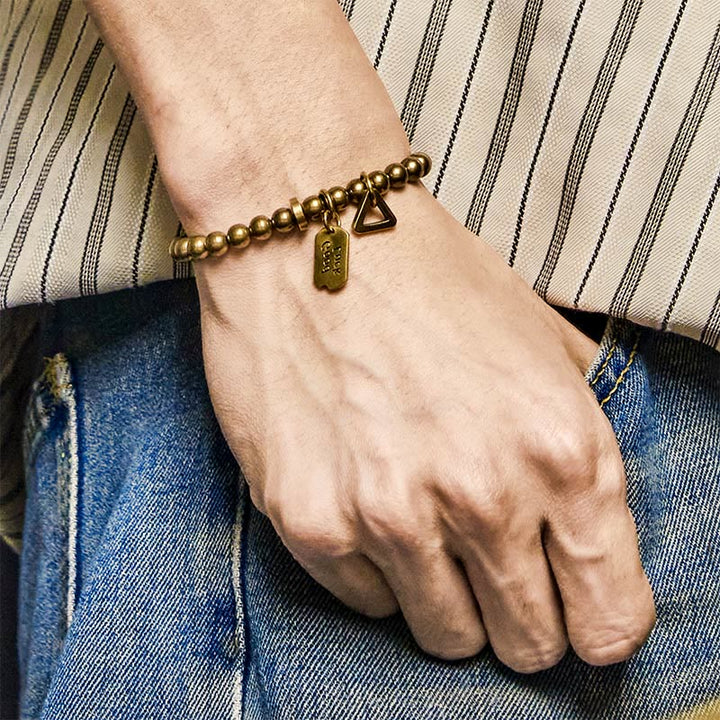 Buddha Stones Retro Armband van puur koper en messing - image 3