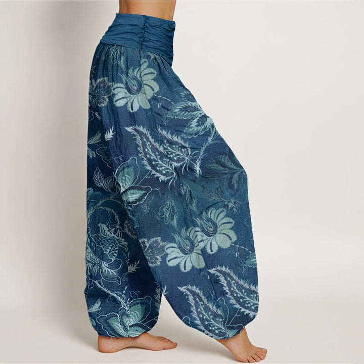 Buddha Stones Casual katoenen harembroek met bloemenprint en elastische Taille voor dames - image 5