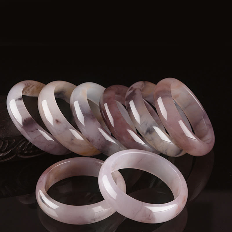 Buddha Stones Paarse jade geluks- en Bangle-armband - image 16