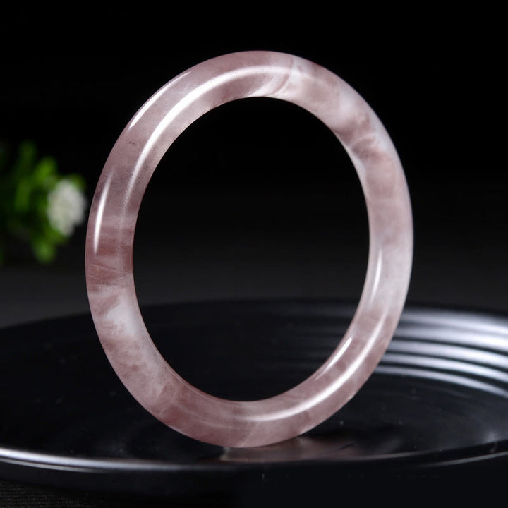 Buddha Stones Paarse jade geluks- en Bangle-armband - 10mm - 62-64 mm - image 0