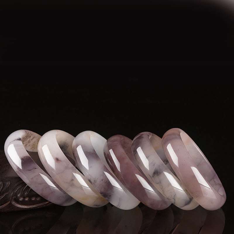 Buddha Stones Paarse jade geluks- en Bangle-armband - image 15