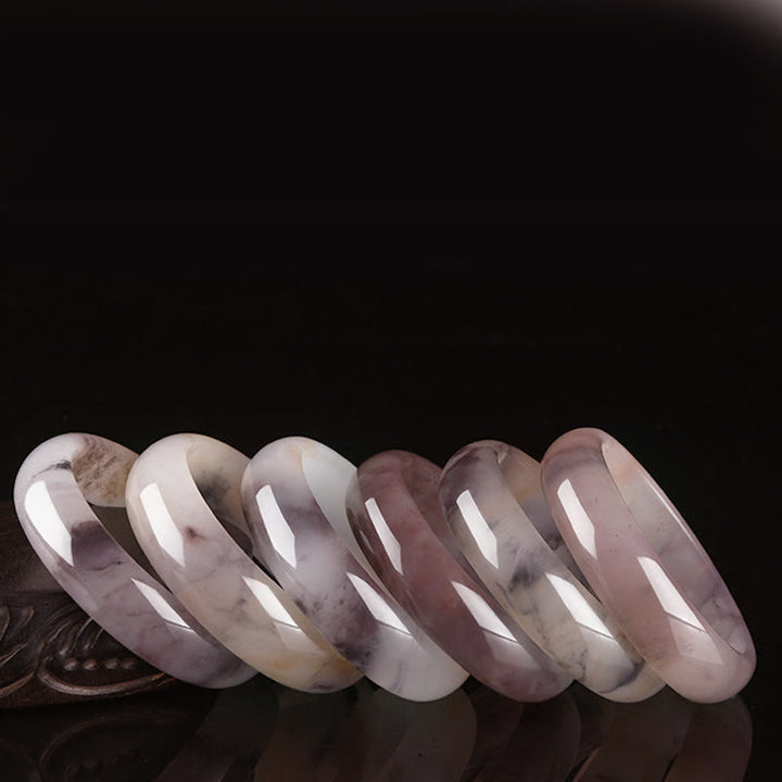 Buddha Stones Paarse jade geluks- en Bangle-armband - image 15