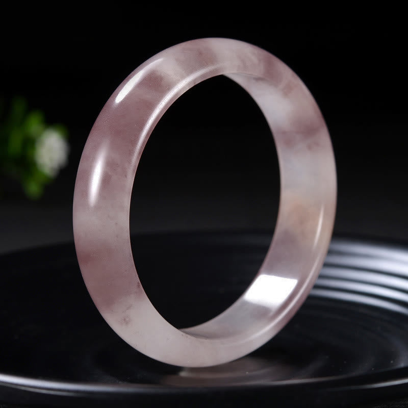 Buddha Stones Paarse jade geluks- en Bangle-armband - 15 mm - 62-64 mm - image 4