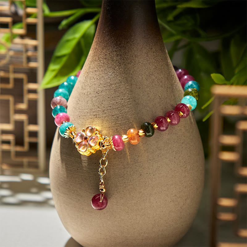 Buddha Stones Toermalijn klavertje vier bloem Armband - image 3
