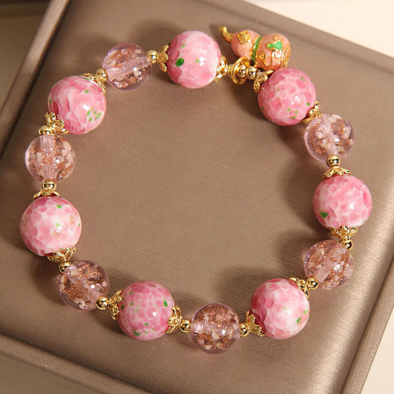 Buddha Stones Pompoen Liuli Armband - image 2