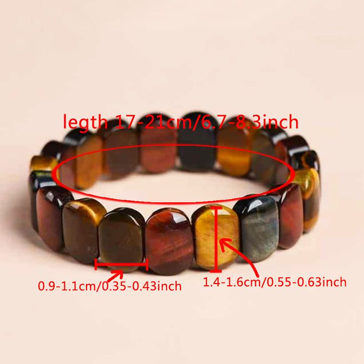 Buddha Stones Armband met ovale kralen van natuurlijk tijgeroog. - image 8