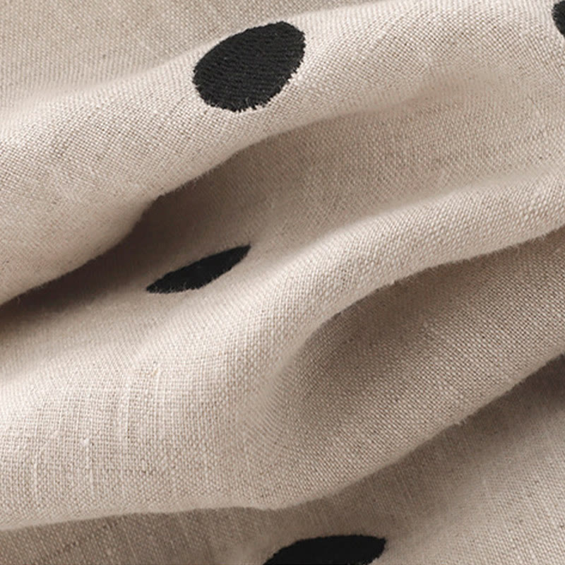Buddha Stones Midi jurk voor dames met V-hals, vetersluiting en Zakken. - image 17
