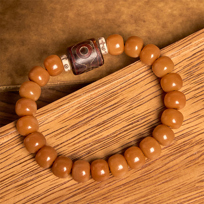 Buddha Stones Tibetaanse Bodhi Dzi-kraal Armband ter bescherming tegen boze geesten - image 1