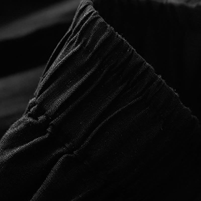 Buddha Stones Casual effen Cropped broek voor dames, harembroek met Zakken - image 11