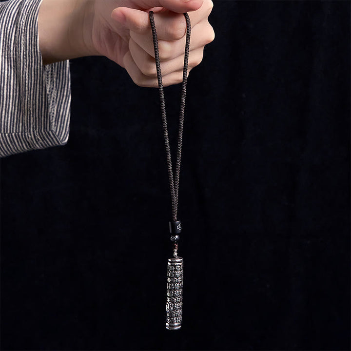 Buddha Stones Koperen Fu karakter draak patroon balans hanger Ketting - image 8