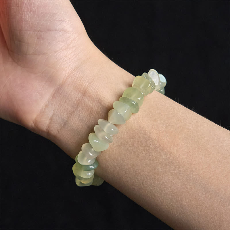 Buddha Stones Armband met onregelmatige blokken van natuurlijke peridot - image 4