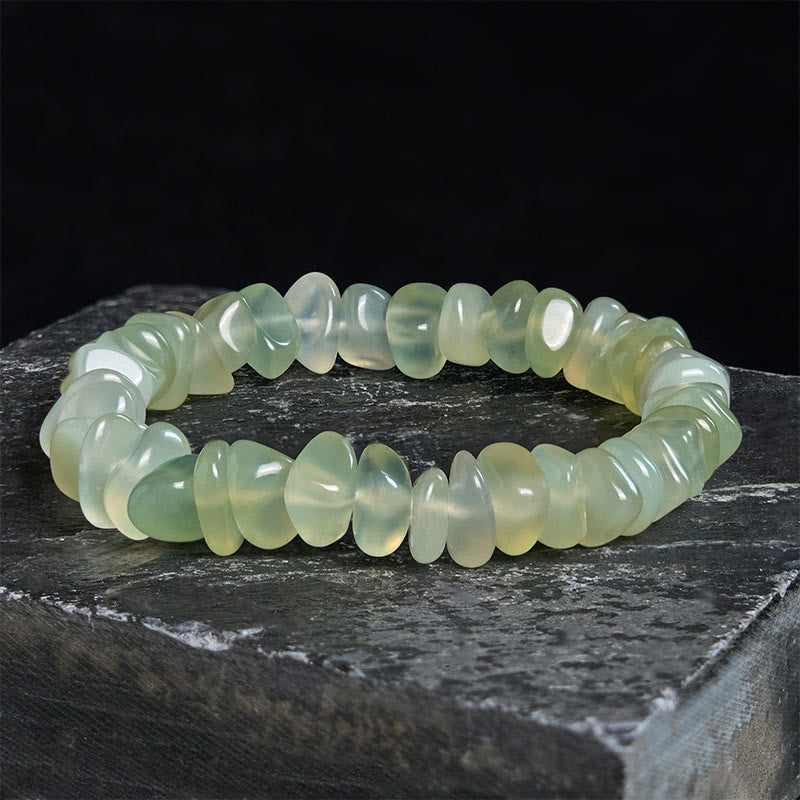 Buddha Stones Armband met onregelmatige blokken van natuurlijke peridot - 17-17,5 cm - image 0